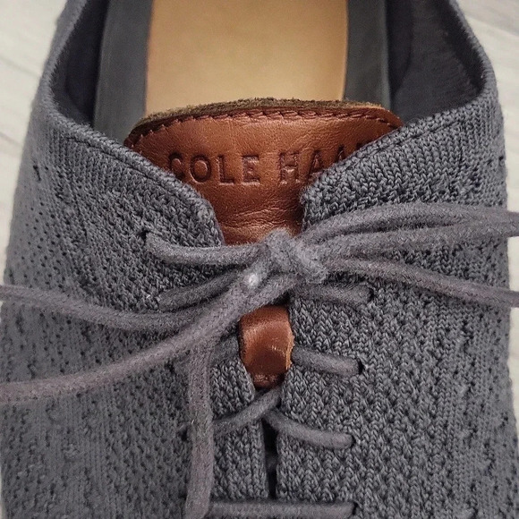 Cole Haan Original Grand Grey‎ Fabric Leather Lace Up Oxford Shoes Mens 9.5 main image 4